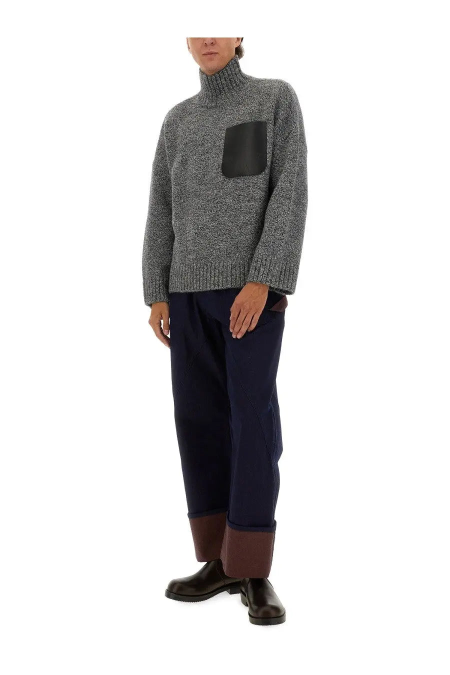 JW Anderson Men's Turtleneck Shirt Grey, view 2