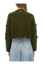 JW Anderson Women's Loop Cropped Jersey Green, view 3