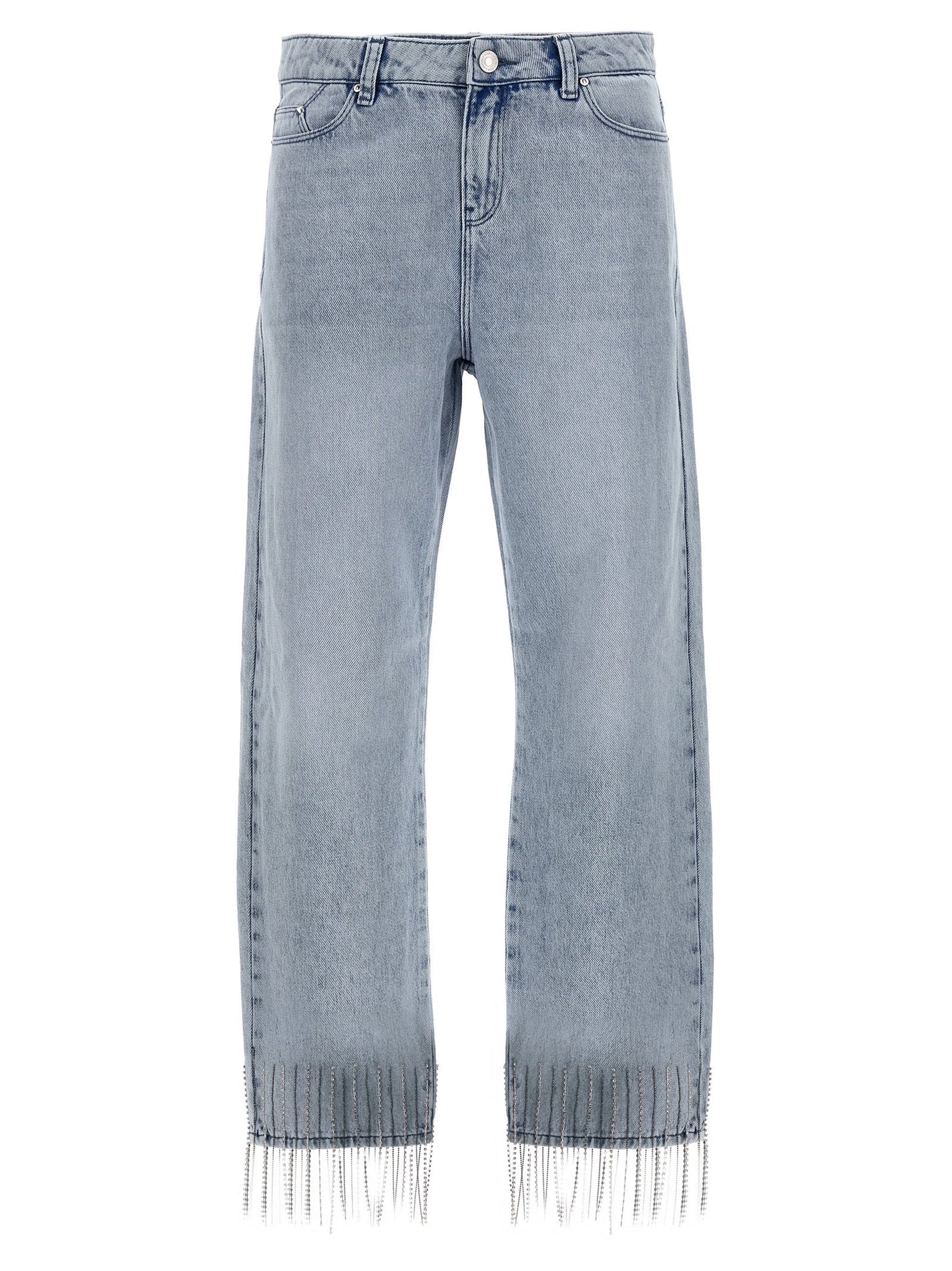 KARL LAGERFELD - KARL LAGERFELD - Rhinestone fringed jeans - Women’s Clothing