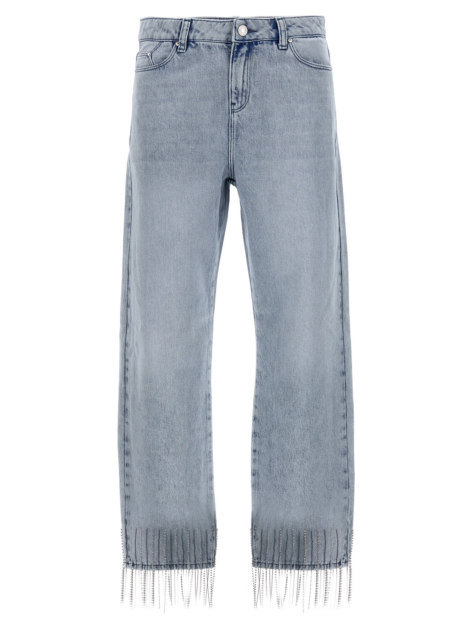 KARL LAGERFELD - KARL LAGERFELD - Rhinestone fringed jeans - Women’s Clothing