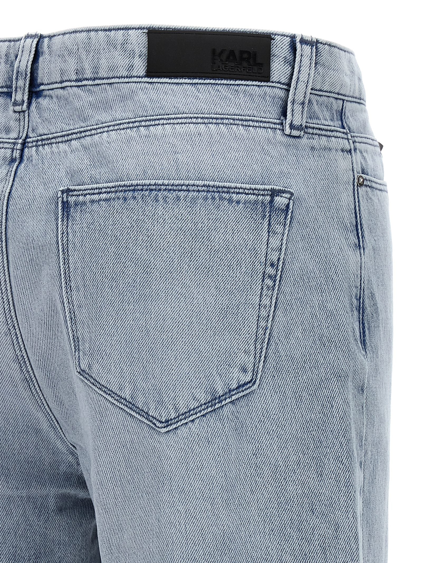 KARL LAGERFELD - KARL LAGERFELD - Rhinestone fringed jeans - Women’s Clothing