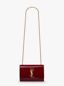 Saint Laurent Women's Kate Patent Leather Crossbody Bag Red