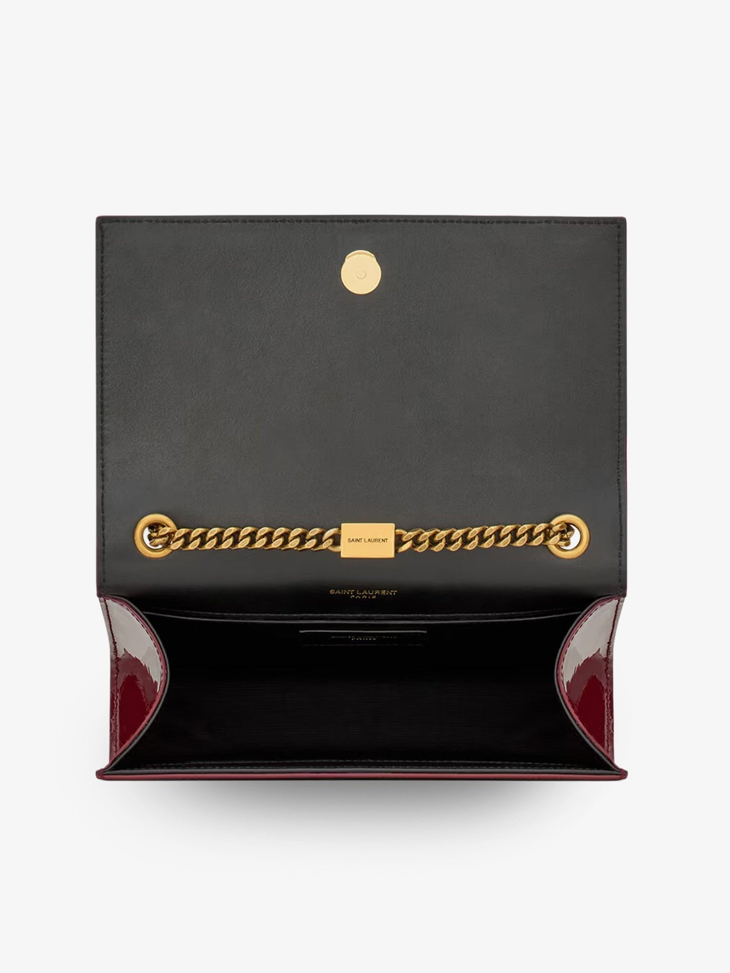 Saint Laurent Women's Kate Patent Leather Crossbody Bag Red