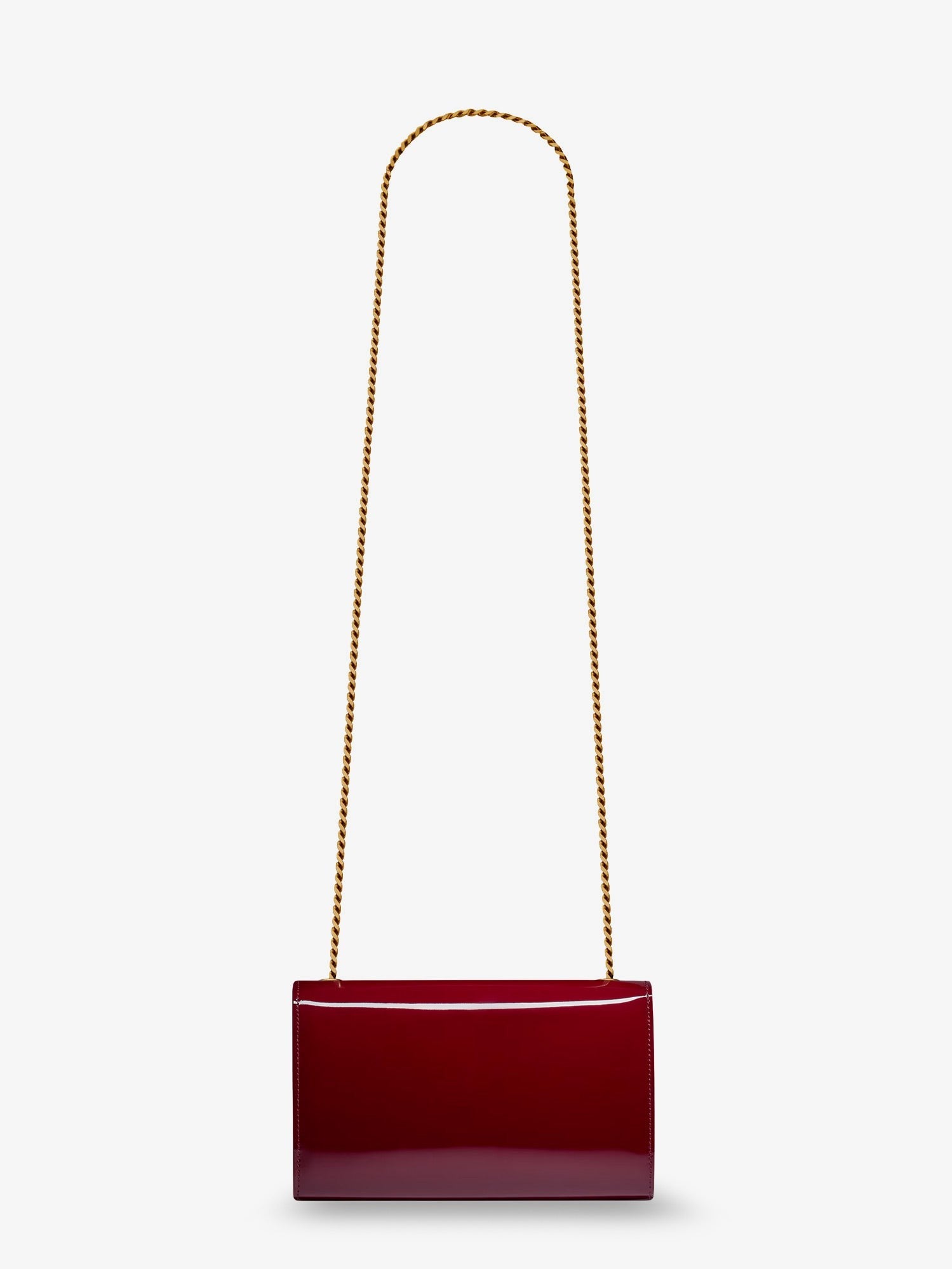 Saint Laurent Women's Kate Patent Leather Crossbody Bag Red