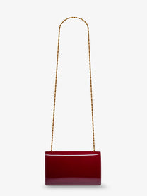 Saint Laurent Women's Kate Patent Leather Crossbody Bag Red