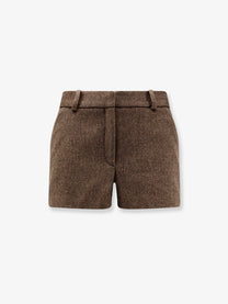 The Frankie Shop Women's Kate Wool Blend Shorts Brown