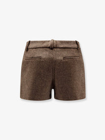 The Frankie Shop Women's Kate Wool Blend Shorts Brown
