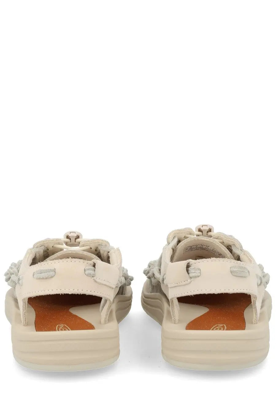 Keen men’s sandalo uneek quite luxury beige cream-colored suede sandals with woven straps and chunky rubber sole