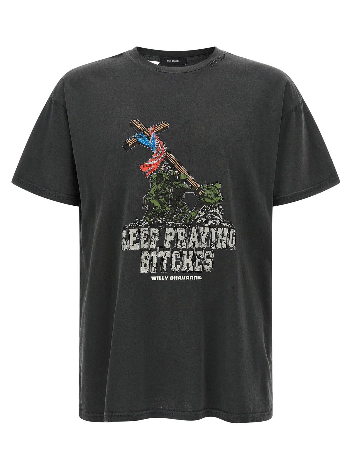 Willy Chavarria Keep Praying Bitches Shirt Black