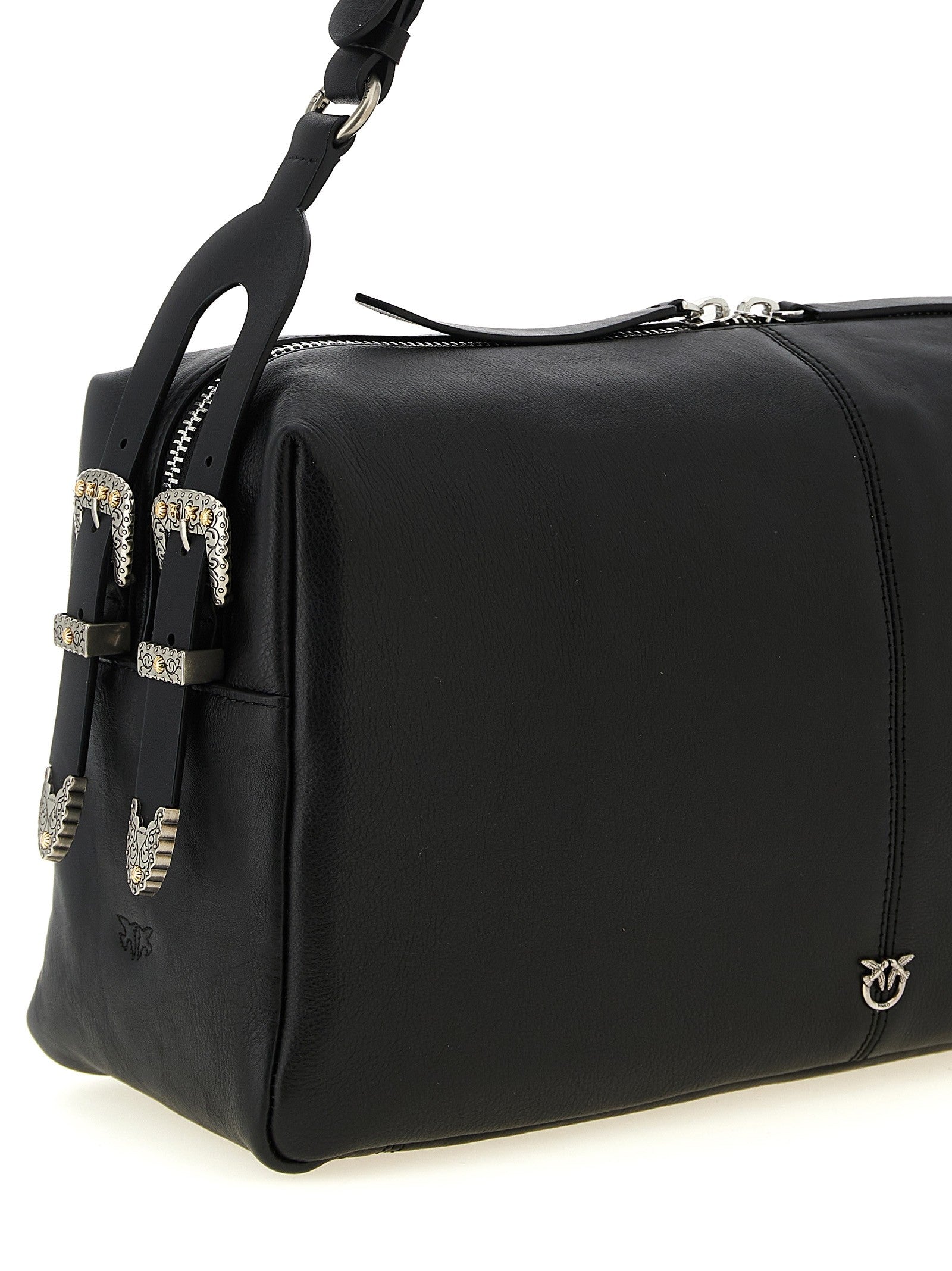 Pinko Keeper Large Shoulder Bag Black