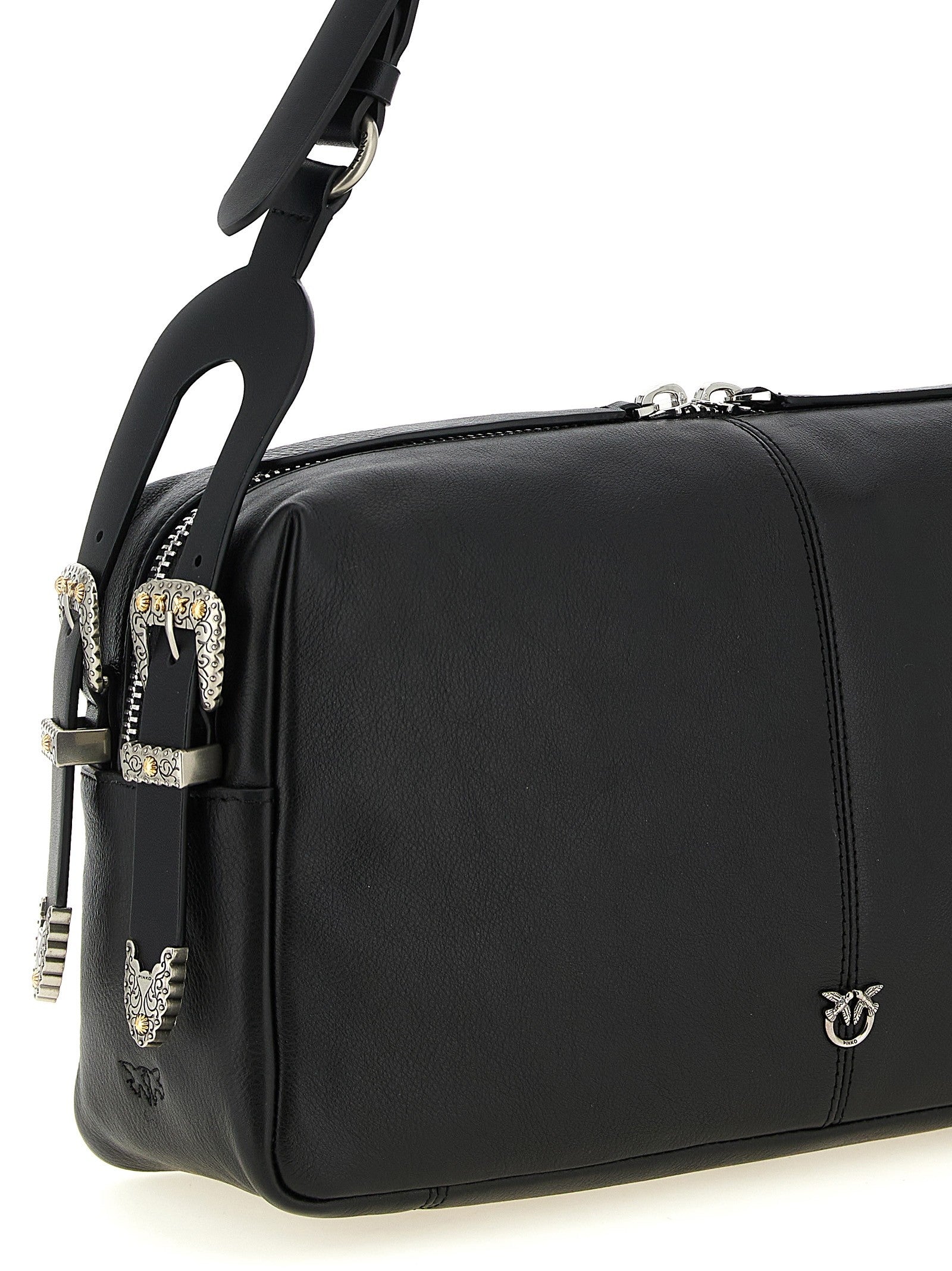 Pinko Keeper Medium Shoulder Bag Black