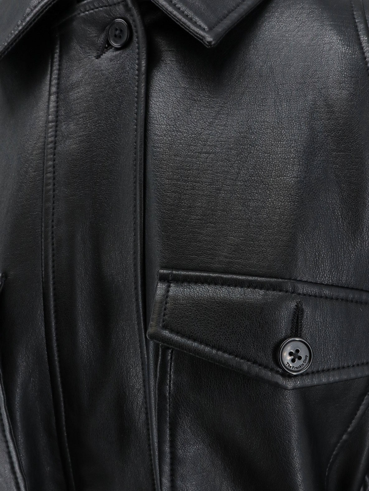 The Frankie Shop Women's Kelia Faux Leather Trench Black