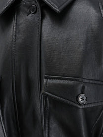 The Frankie Shop Women's Kelia Faux Leather Trench Black