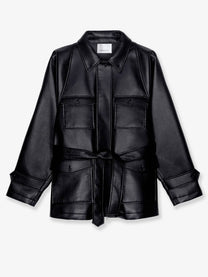 The Frankie Shop Women's Kelia Faux Leather Trench Black
