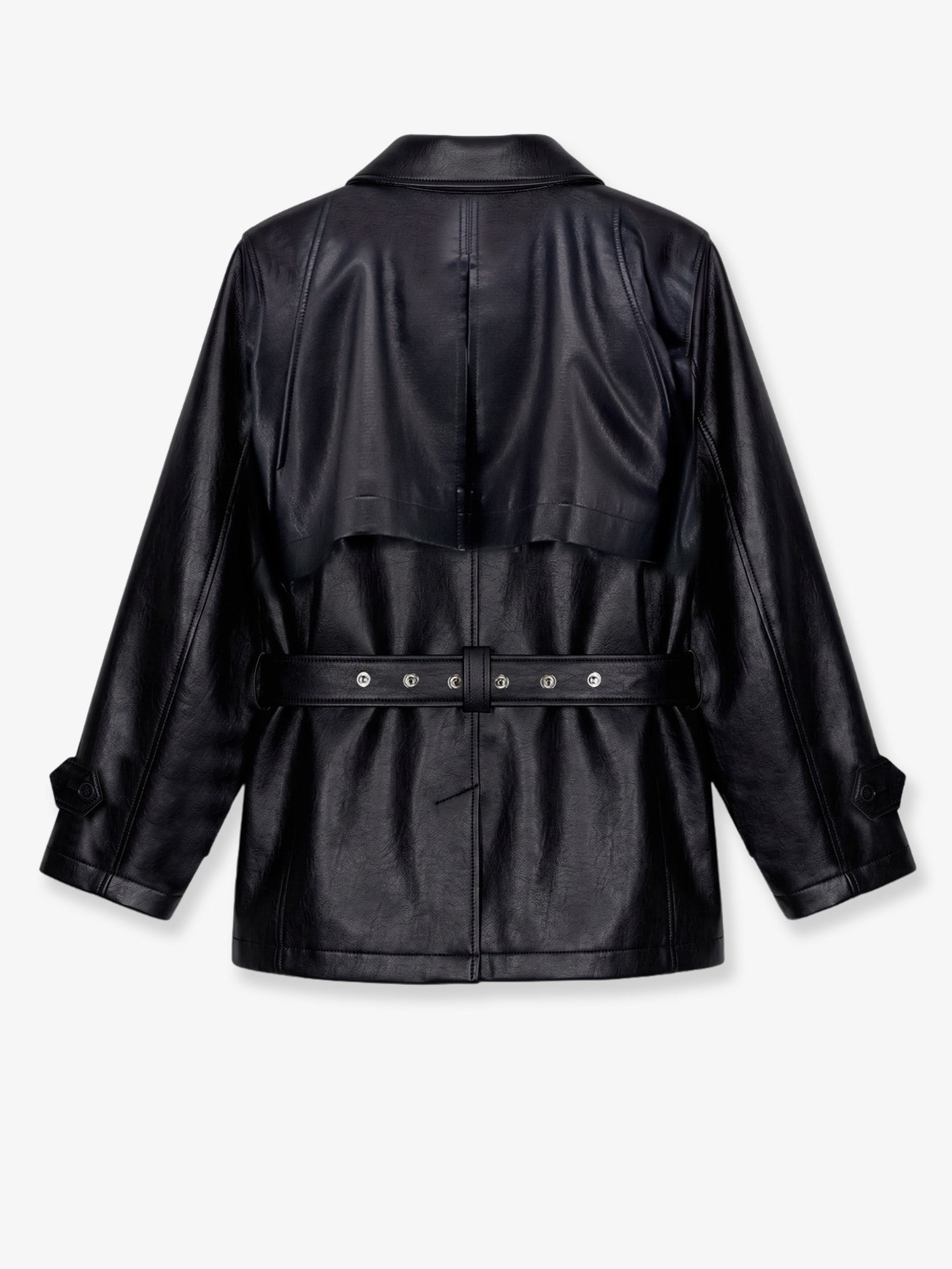 The Frankie Shop Women's Kelia Faux Leather Trench Black