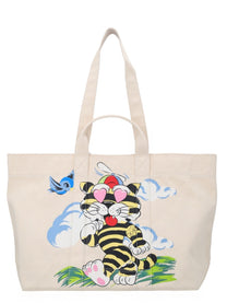 Kenzo Men's Kenzo Cartoon Tote Bag Large Beige