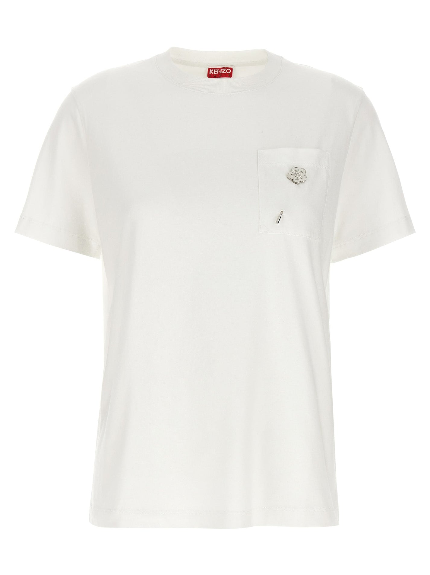KENZO - KENZO - Logo pin T-shirt - Women’s Tops