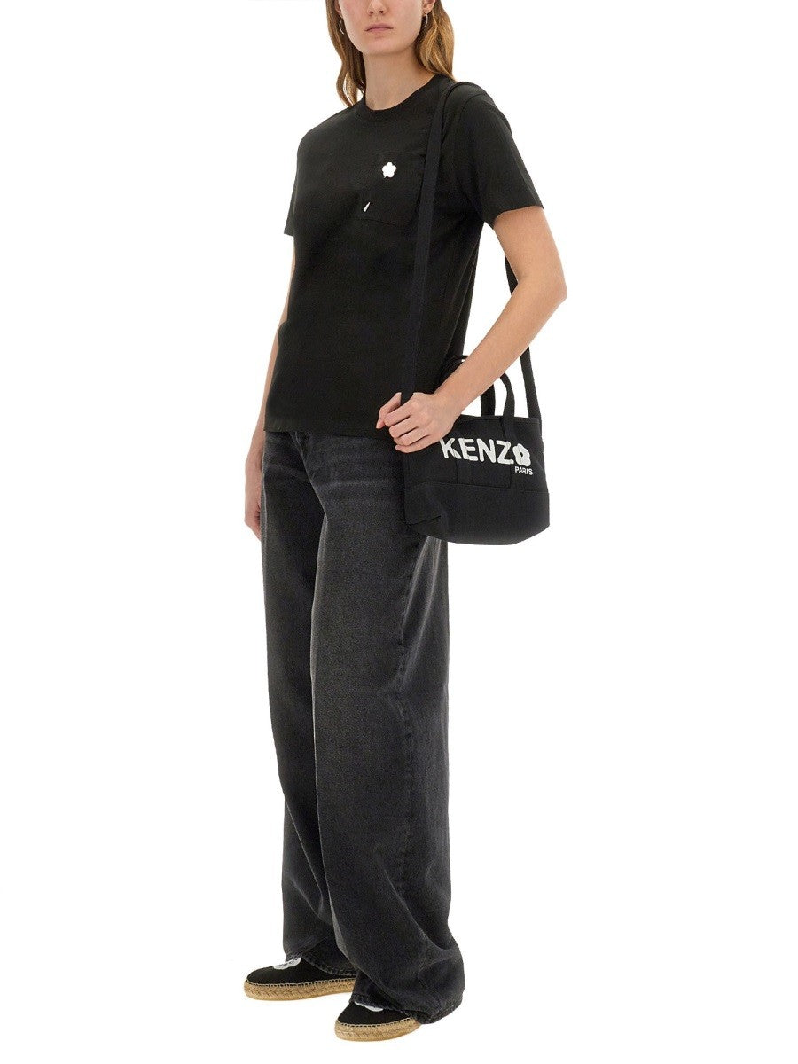 Kenzo - Kenzo ’Boke Flower Pin’ T Shirt - Woman-&gt;Clothing-&gt;t-shirts