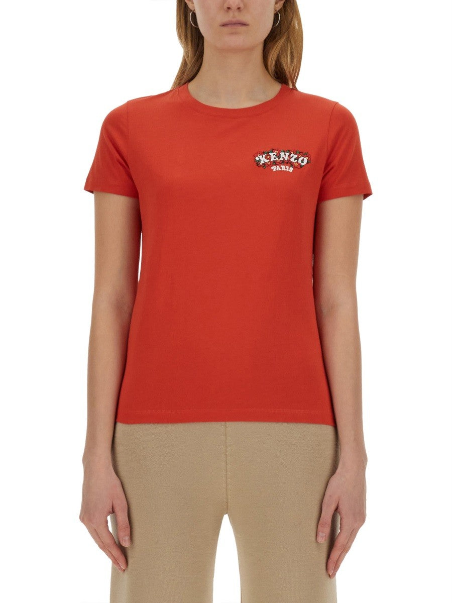 Kenzo - Kenzo Embroidered T Shirt ’Verdy Market’ - Woman-&gt;Clothing-&gt;t-shirts