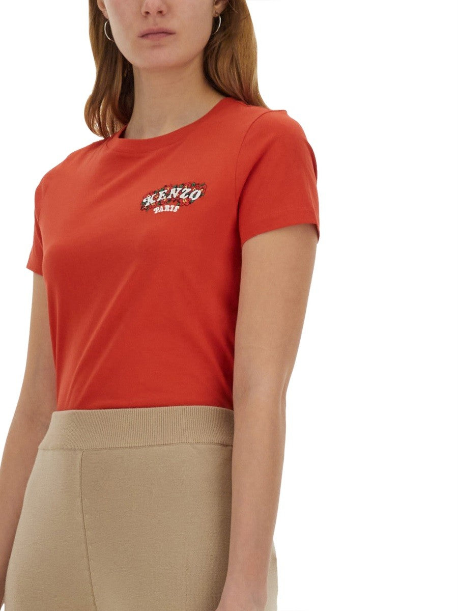 Kenzo - Kenzo Embroidered T Shirt ’Verdy Market’ - Woman-&gt;Clothing-&gt;t-shirts