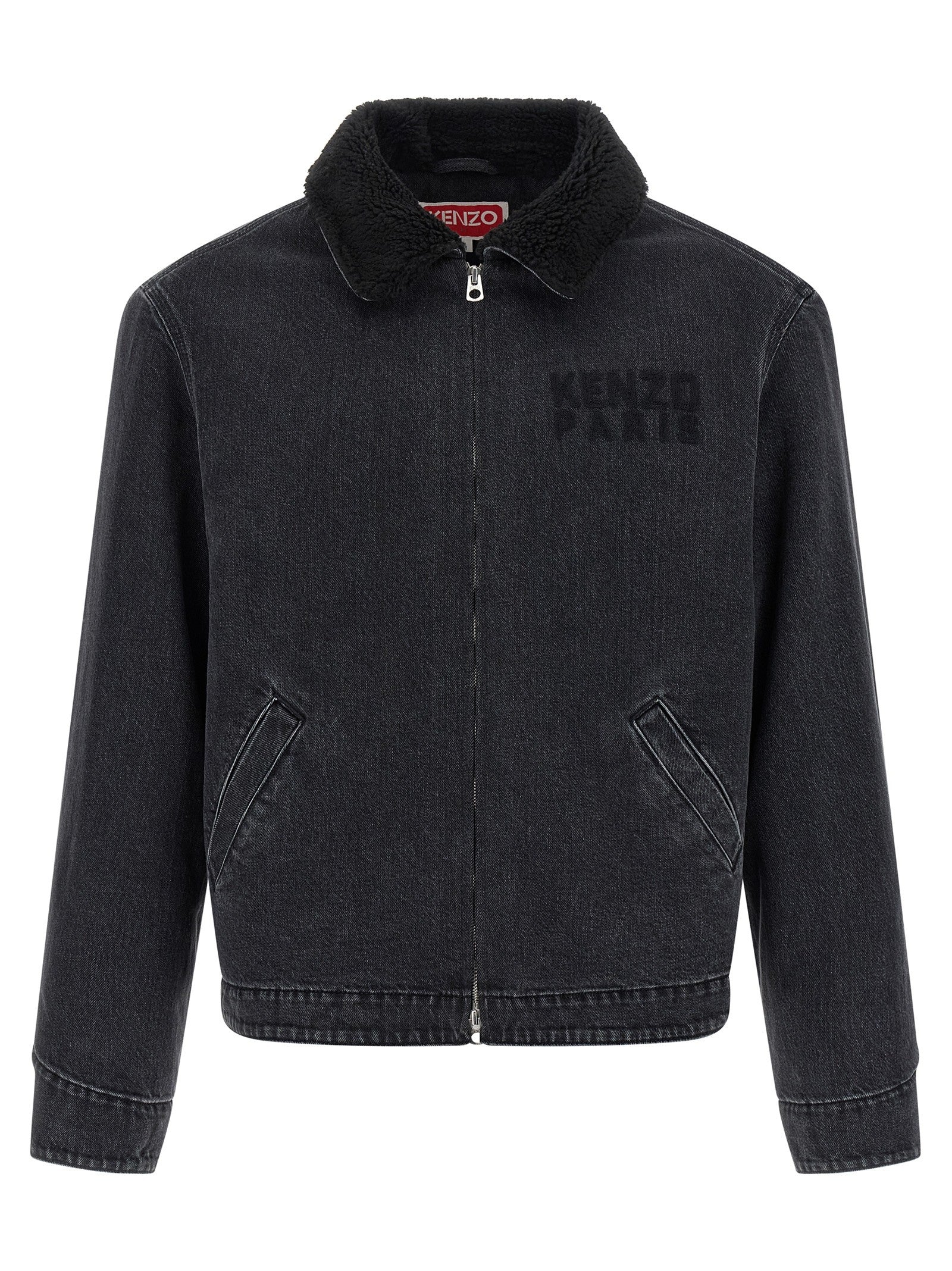 Kenzo Kenzo Happy Tiger Denim Jacket Black