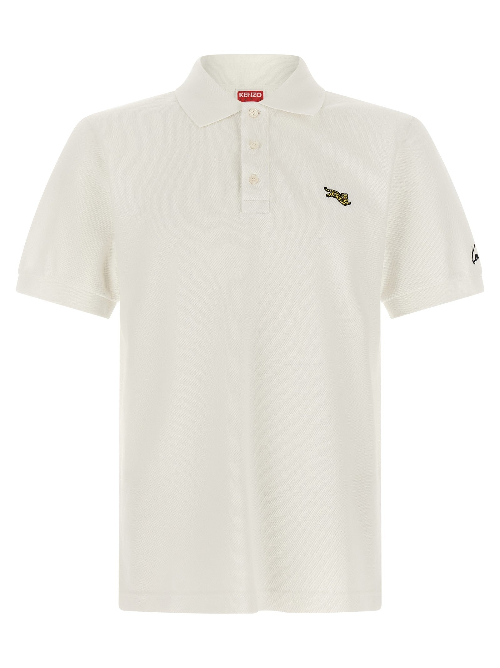 Kenzo Kenzo Happy Tiger Polo Shirt White