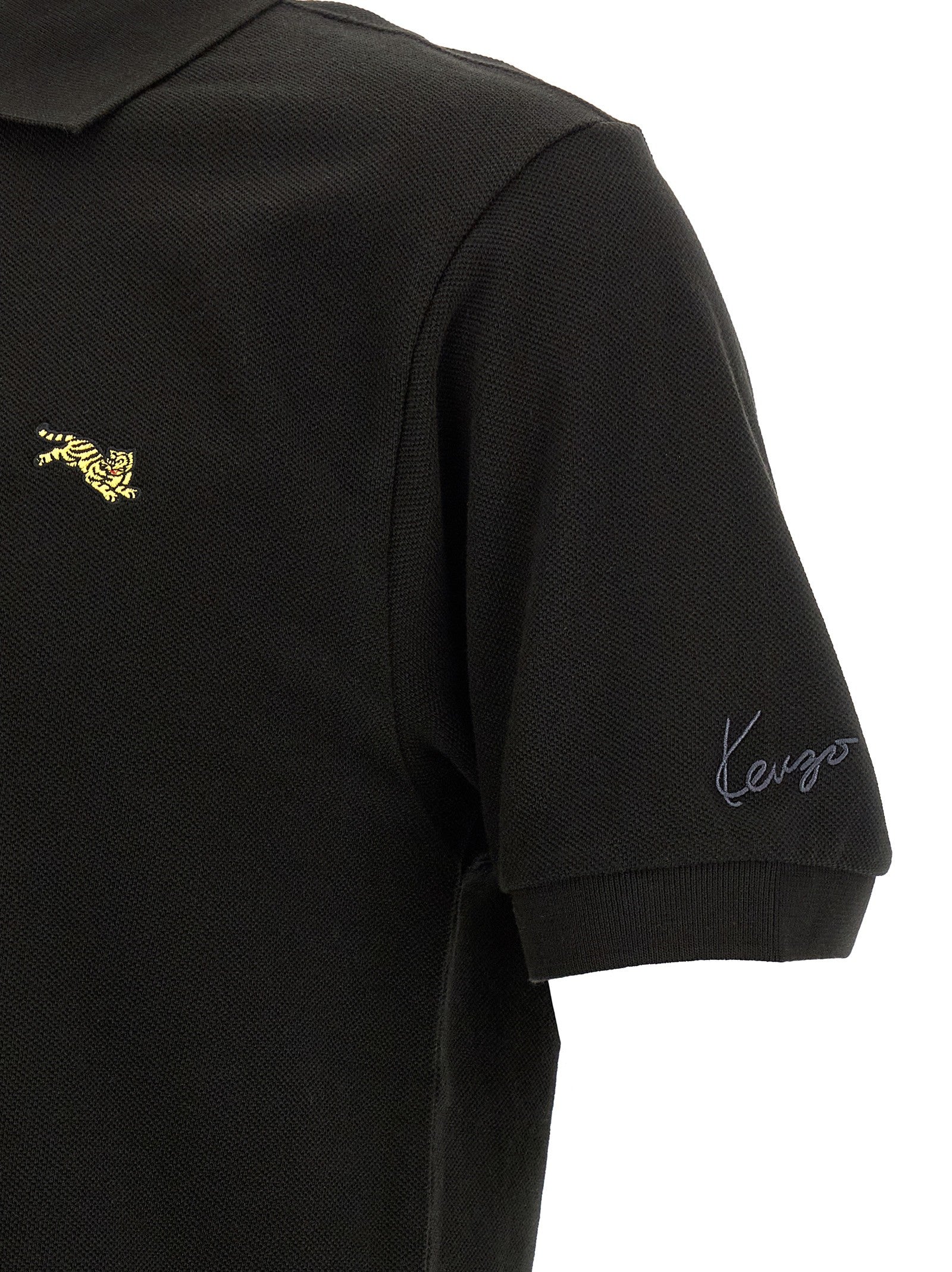 Kenzo Kenzo Happy Tiger Polo Shirt Black