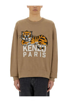 Kenzo Men's Happy Tiger Sweatshirt Beige
