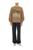 Kenzo Men's Happy Tiger Sweatshirt Beige, view 2