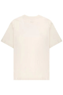 Kenzo men’s cream-colored oversized cotton t-shirt with crew neck and short sleeves in a casual style