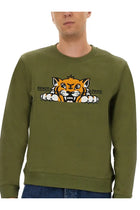 Kenzo Men's Silm Fit Sweatshirt Green, view 4