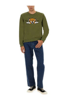 Kenzo Men's Silm Fit Sweatshirt Green, view 2