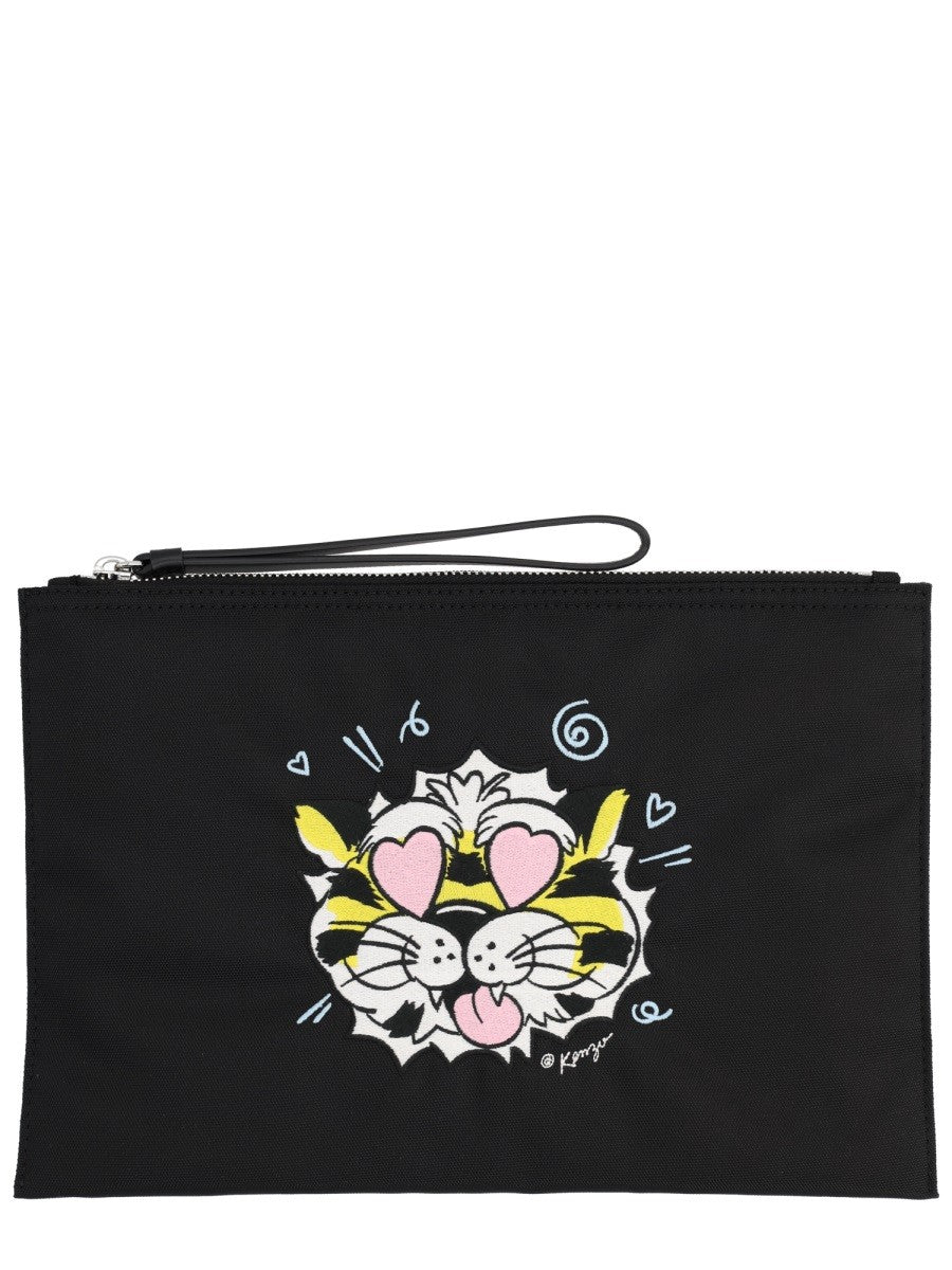 Kenzo Men's Kenzo Wild Tiger Clutch Bag Black