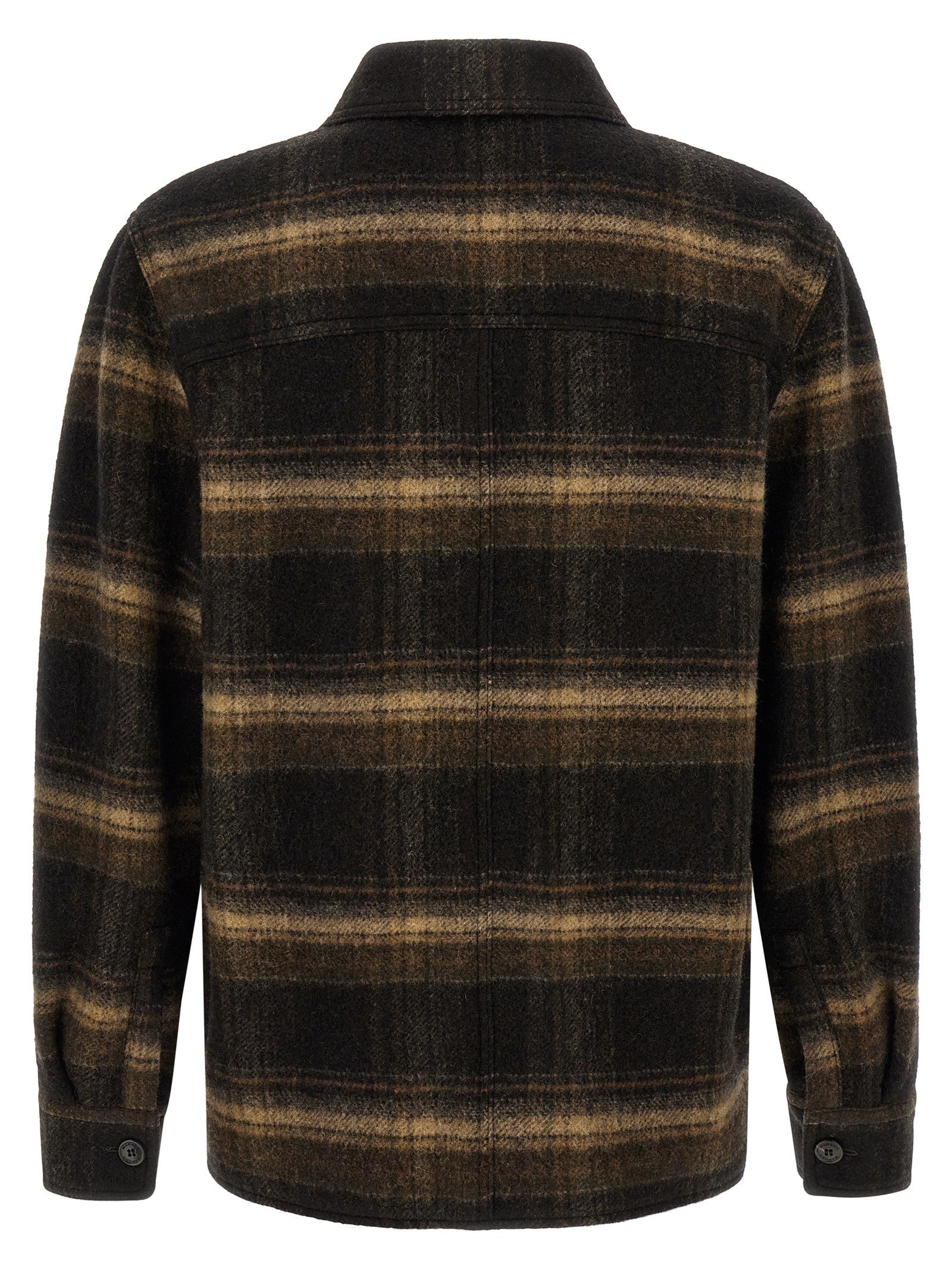 ISABEL MARANT Kervon Wool Overshirt Brown