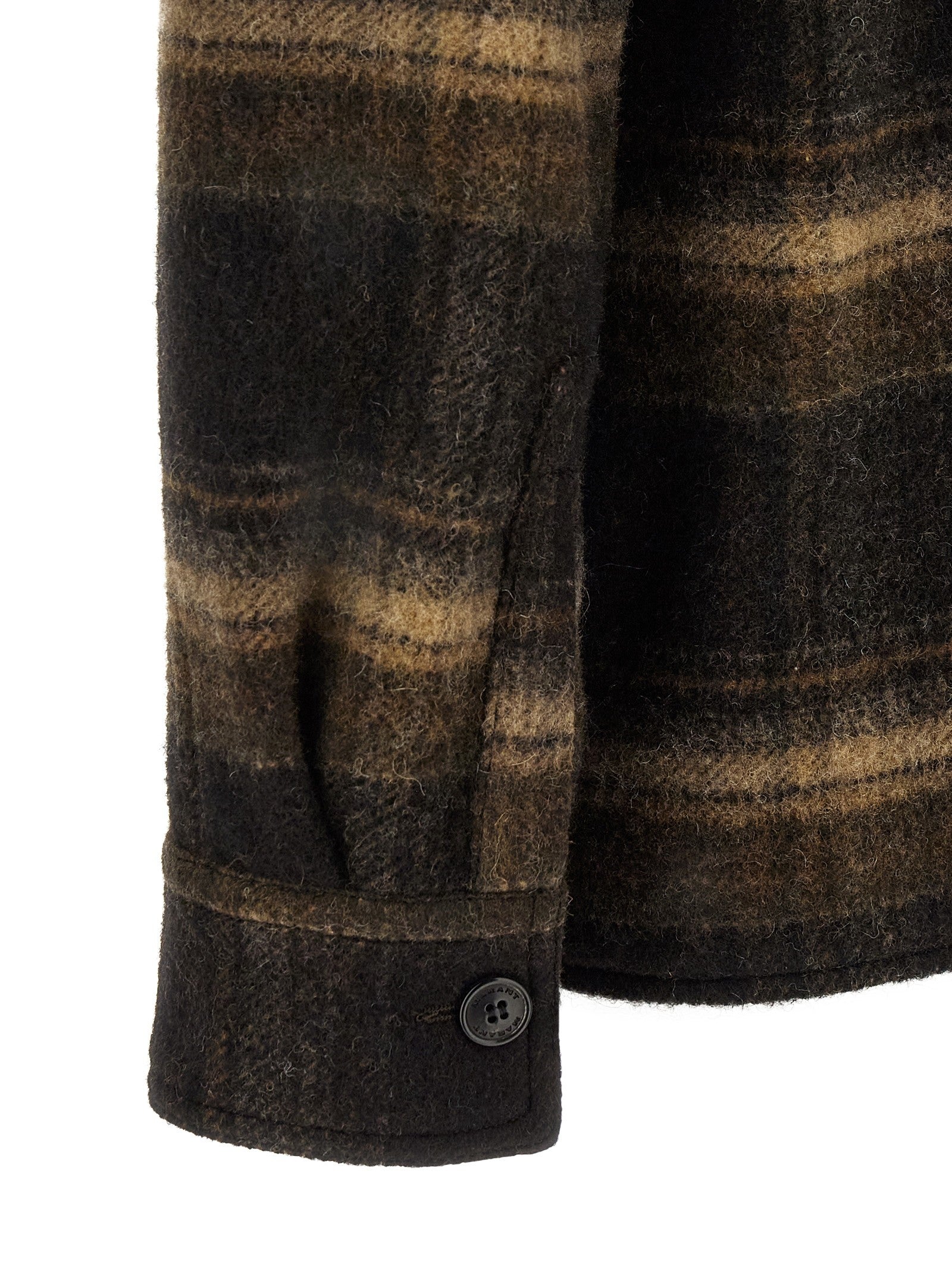 ISABEL MARANT Kervon Wool Overshirt Brown