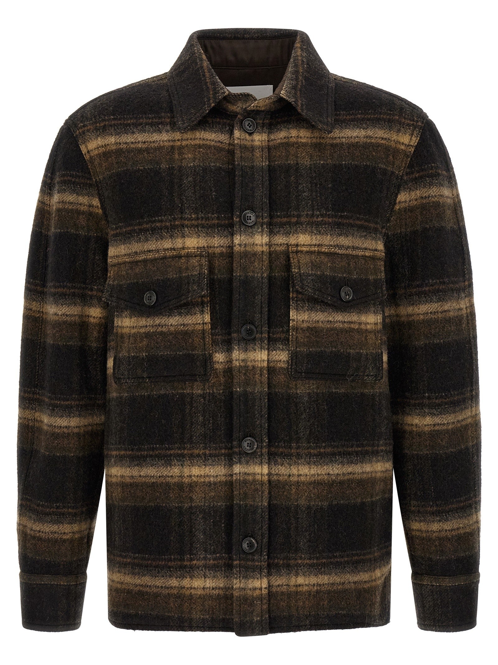 ISABEL MARANT Kervon Wool Overshirt Brown