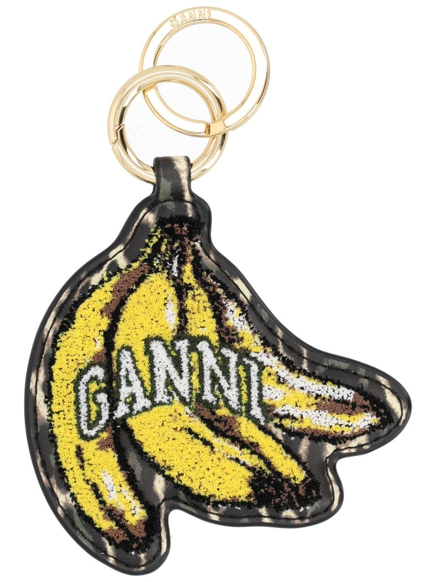 Ganni Women's Keychain Banana Black