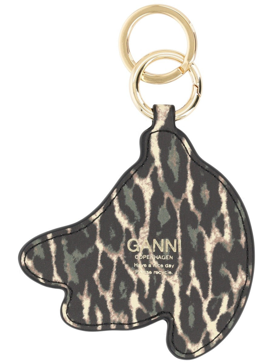 Ganni Women's Keychain Banana Black