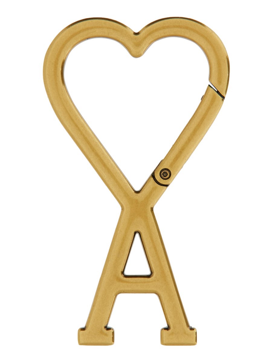 Ami Paris Unisex Keychain DE Cour Gold