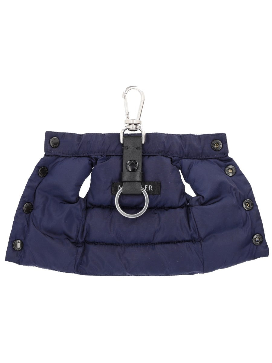 Moncler Men's Keychain in the Shape of Vest Blue