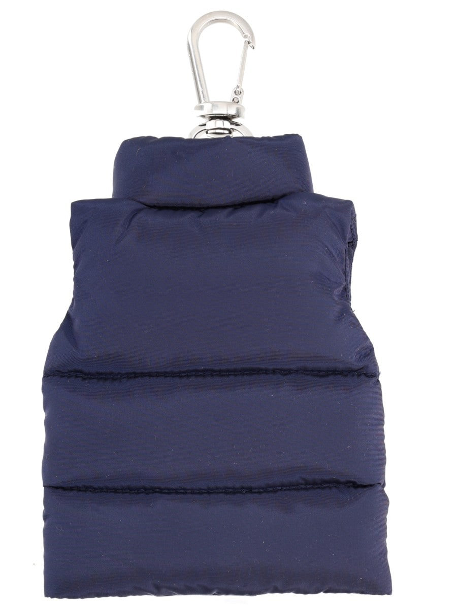 Moncler Men's Keychain in the Shape of Vest Blue
