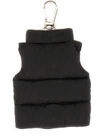 Moncler Men's Keychain in the Shape of Vest Black