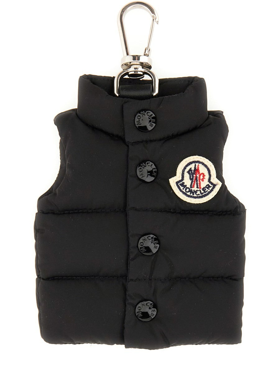 Moncler Men's Keychain in the Shape of Vest Black