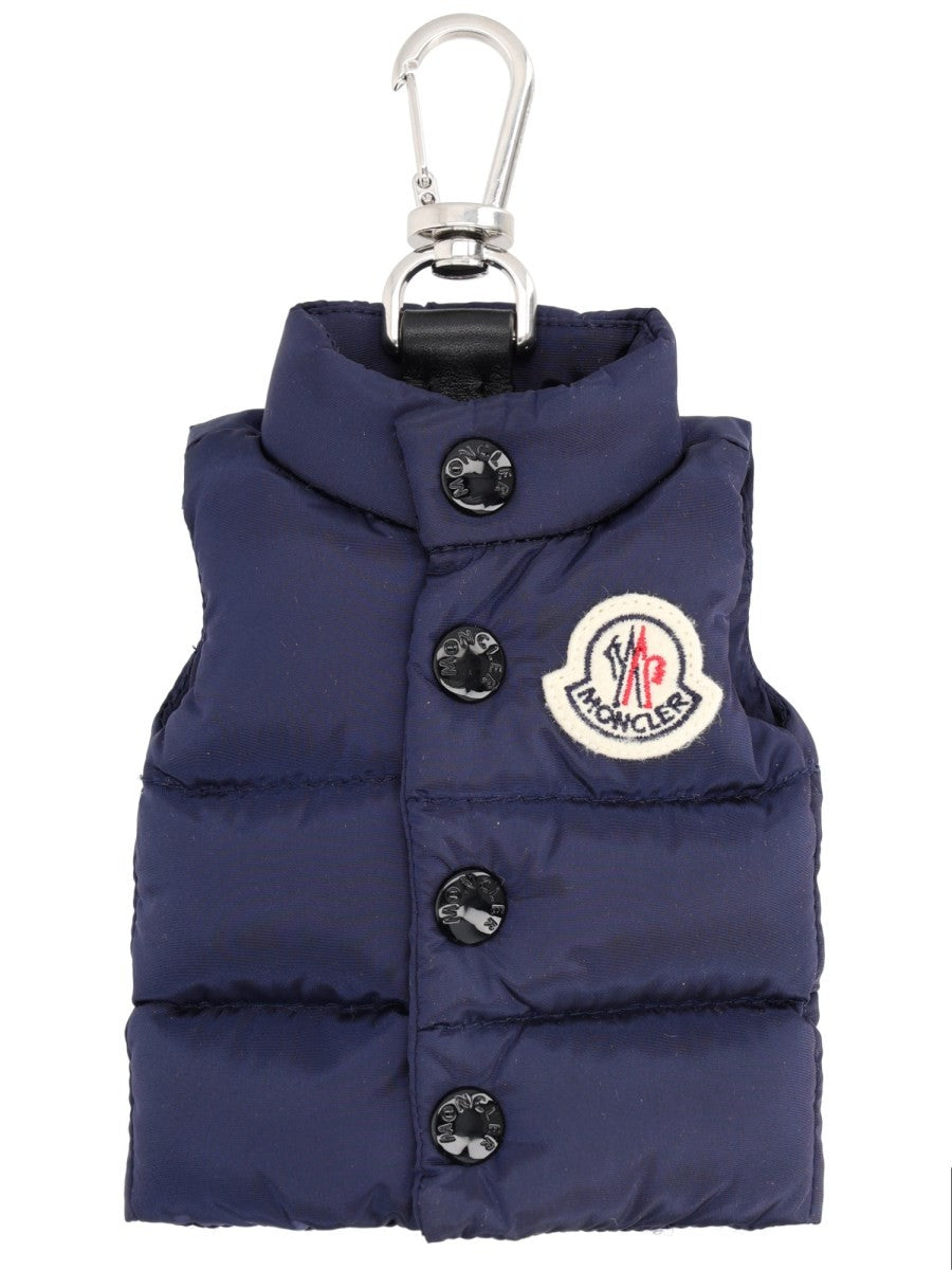 Moncler Men's Keychain in the Shape of Vest Blue