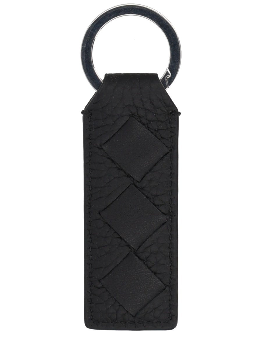 Bottega Veneta Men's Keychain Tab Black