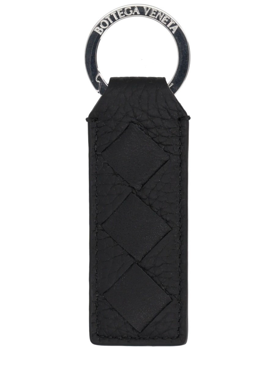 Bottega Veneta Men's Keychain Tab Black