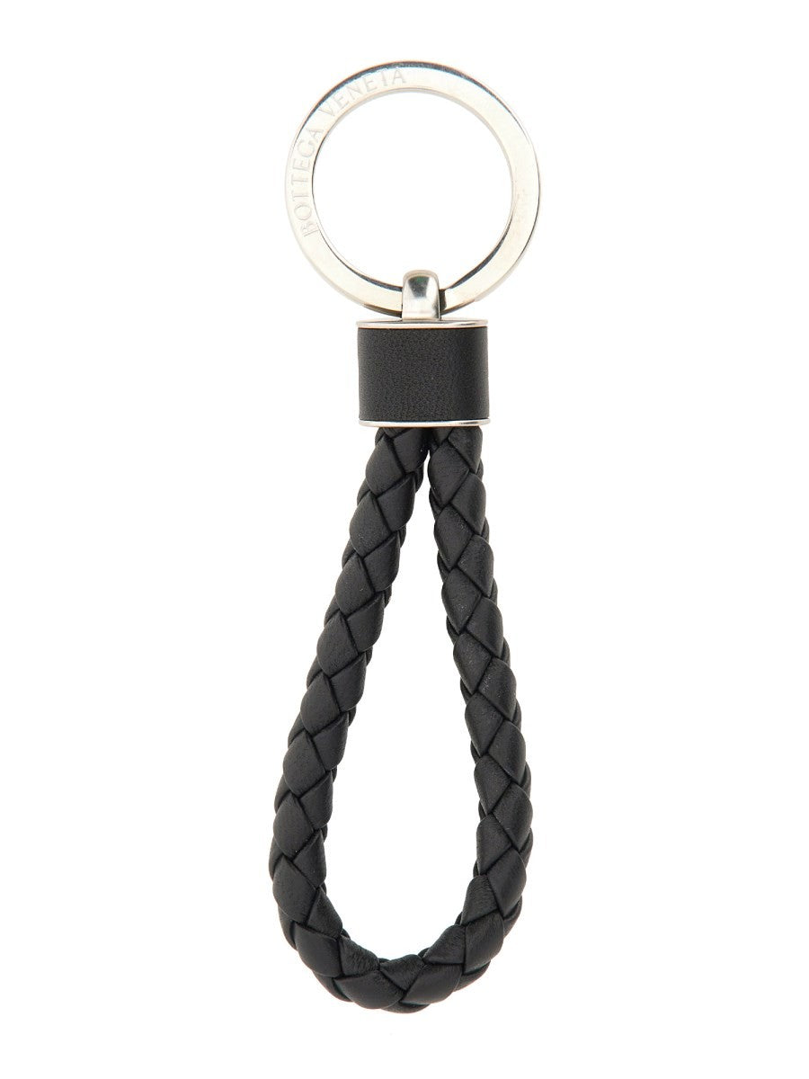 Bottega Veneta Men's Keychain Weave Black