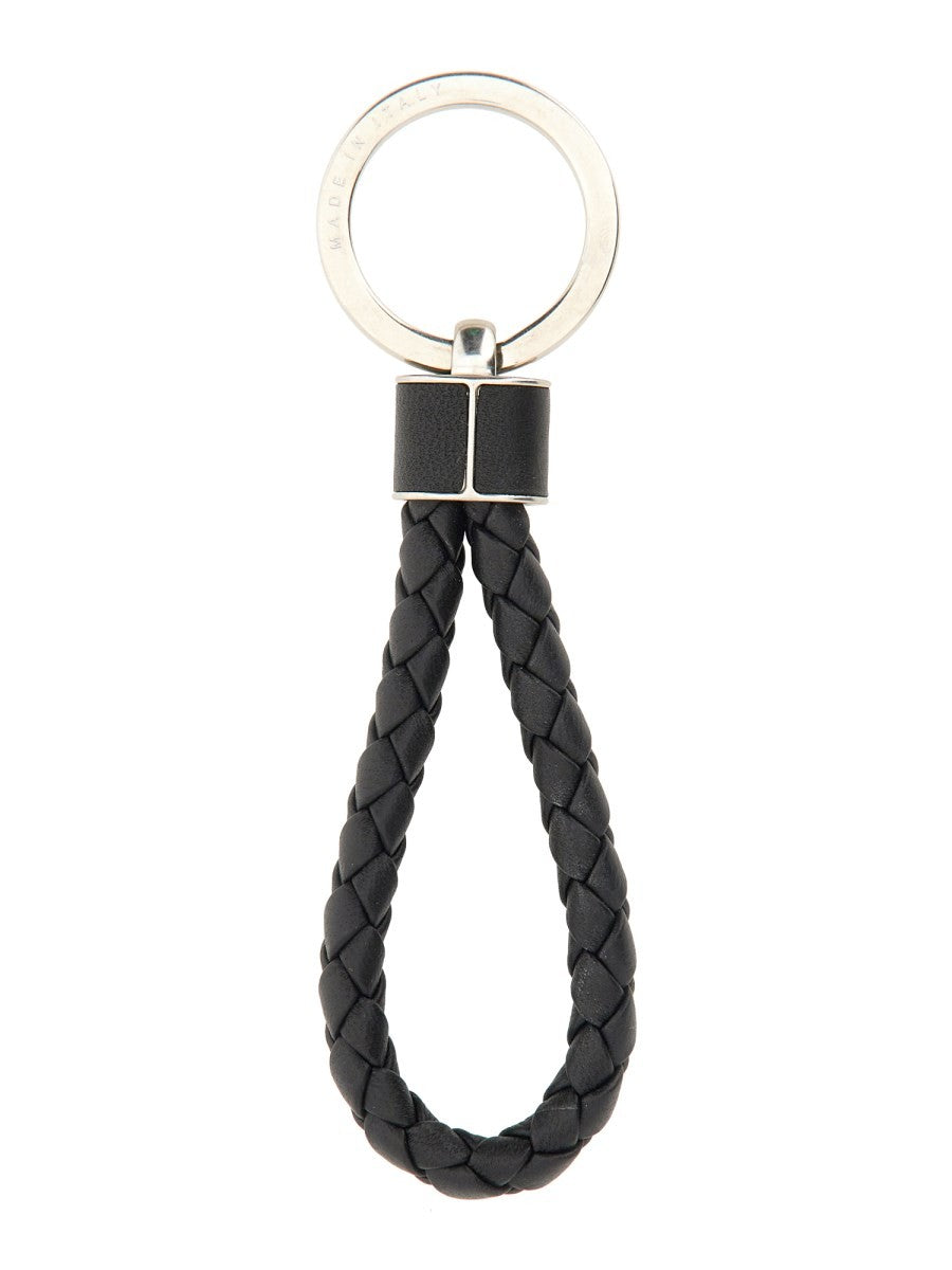 Bottega Veneta Men's Keychain Weave Black