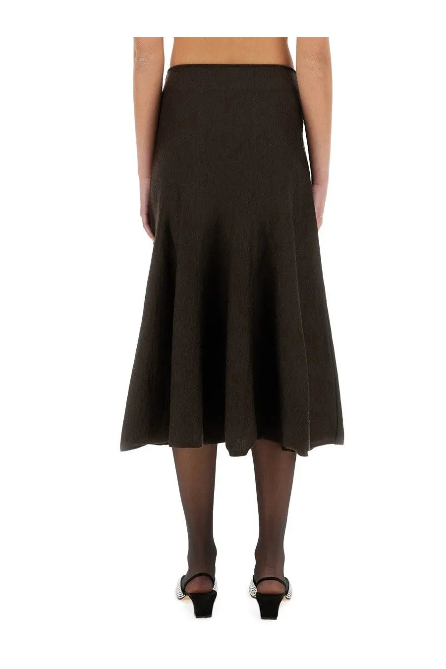 Khaite Women's Mayu Skirt Brown, view 3
