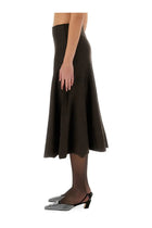 Khaite Women's Mayu Skirt Brown, view 4